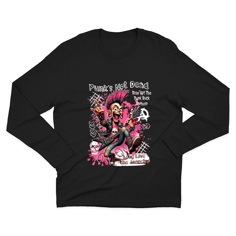 Rébellion Punk Rock Homme Manches Longues T-Shirt