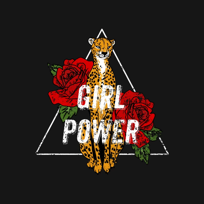 Félin et Roses : Pouvoir Féminin Femme T-Shirt
