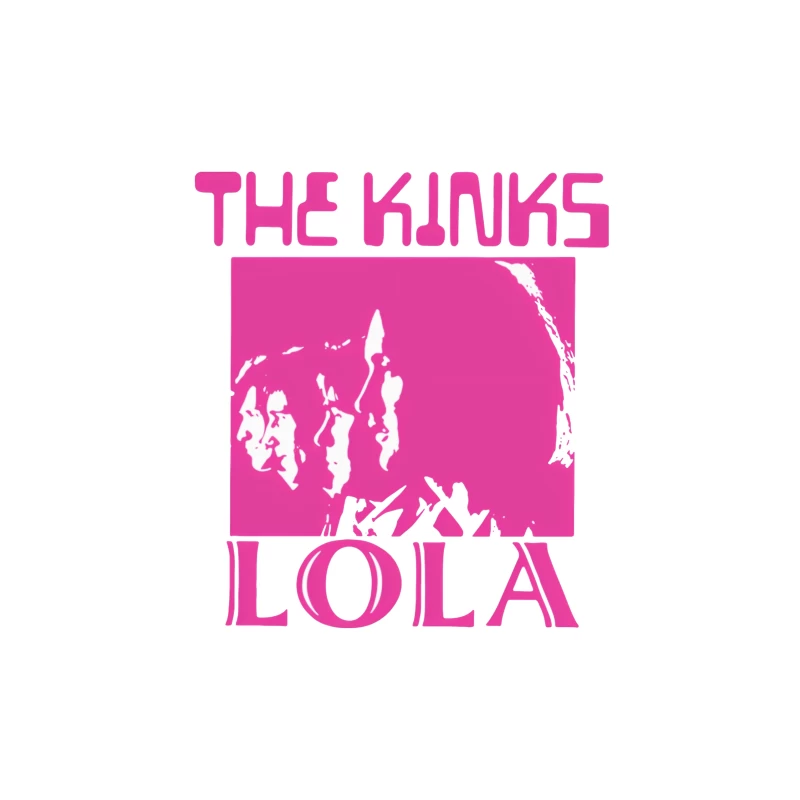 The Kinks 'Lola' Pink Album Cover Art Throw Pillow