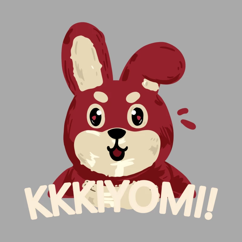 Niedlicher roter Hase Cartoon Damen Pullover Hoodie