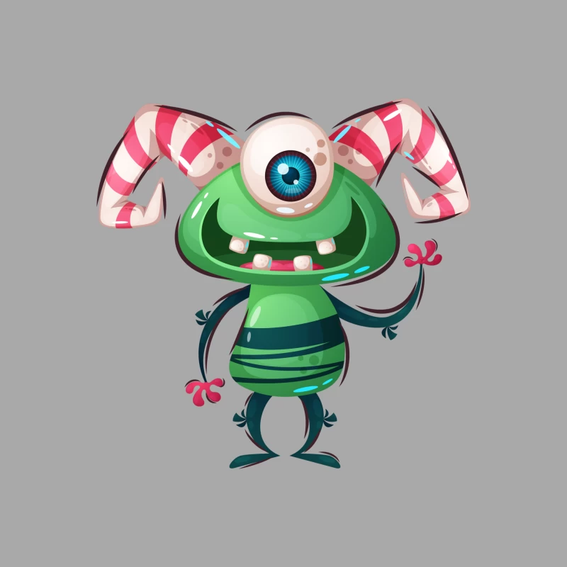 Monstre cyclope joyeux Homme Sweat à capuche