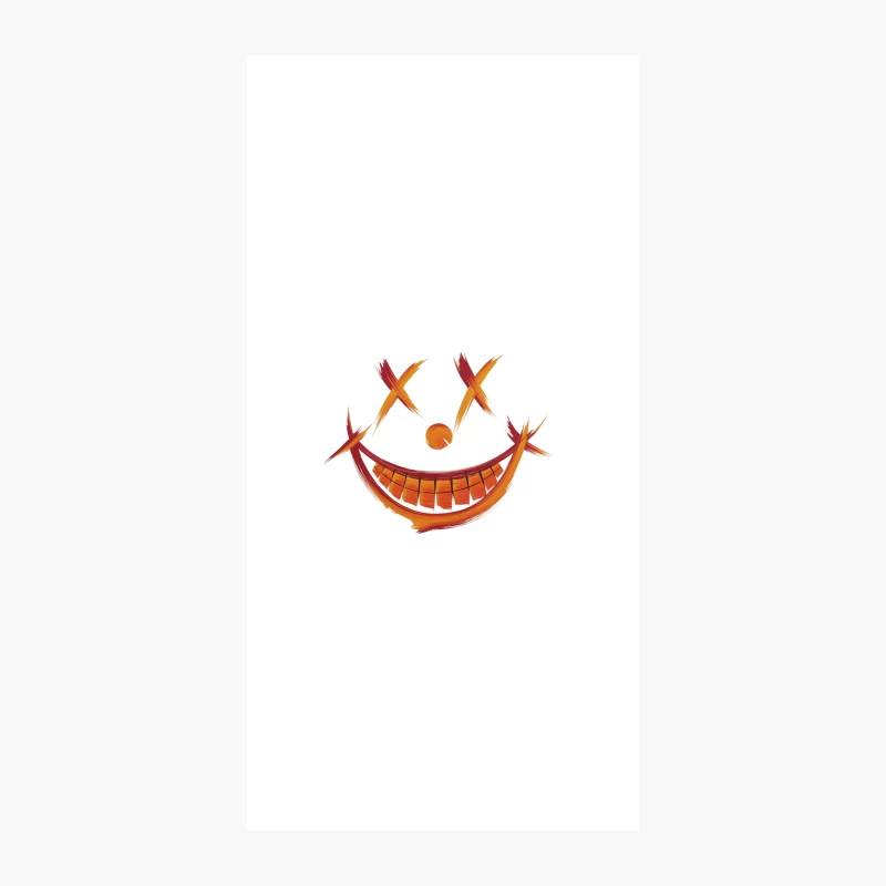 Abstract Minimalist Smiley Face Emoji Design iPhone Case