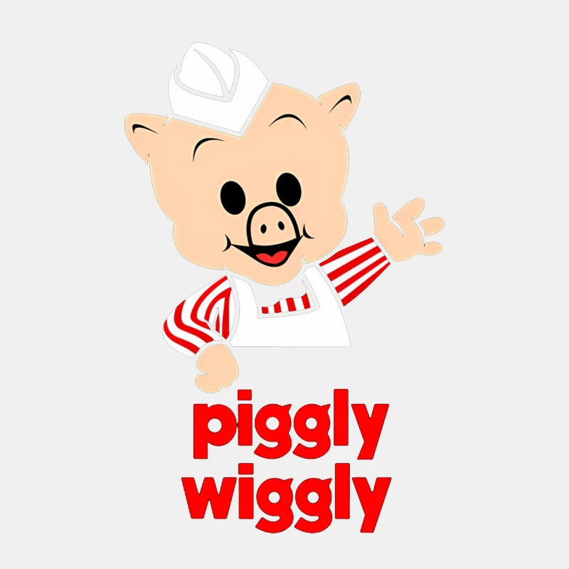 Piggly Wiggly Grocery Store Cartoon Pig Mascot Logo Male Tank Top