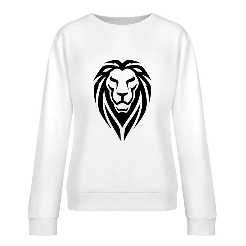 Lion Head Tattoo Tribal Female Pullover Sweatshirt