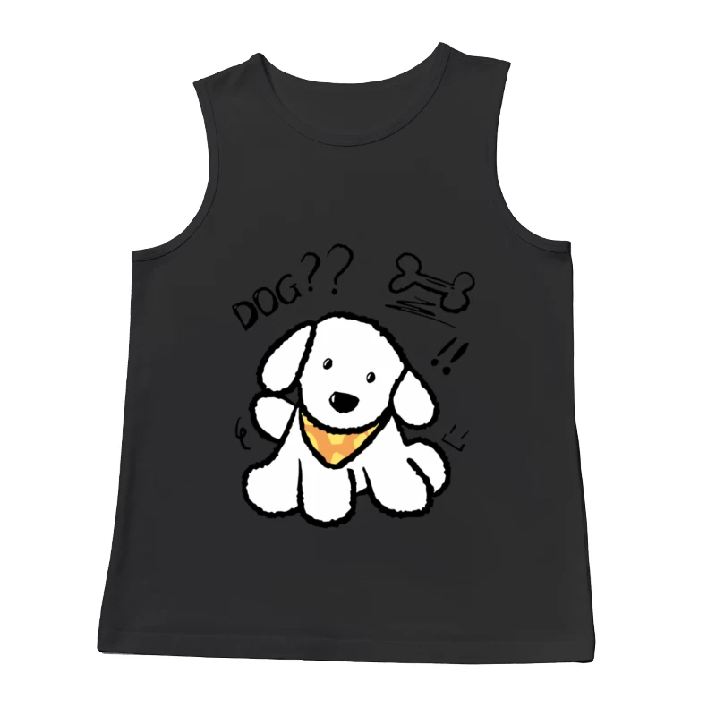 Süßer Cartoon-Hund mit gelbem Halstuch Herren Tanktops