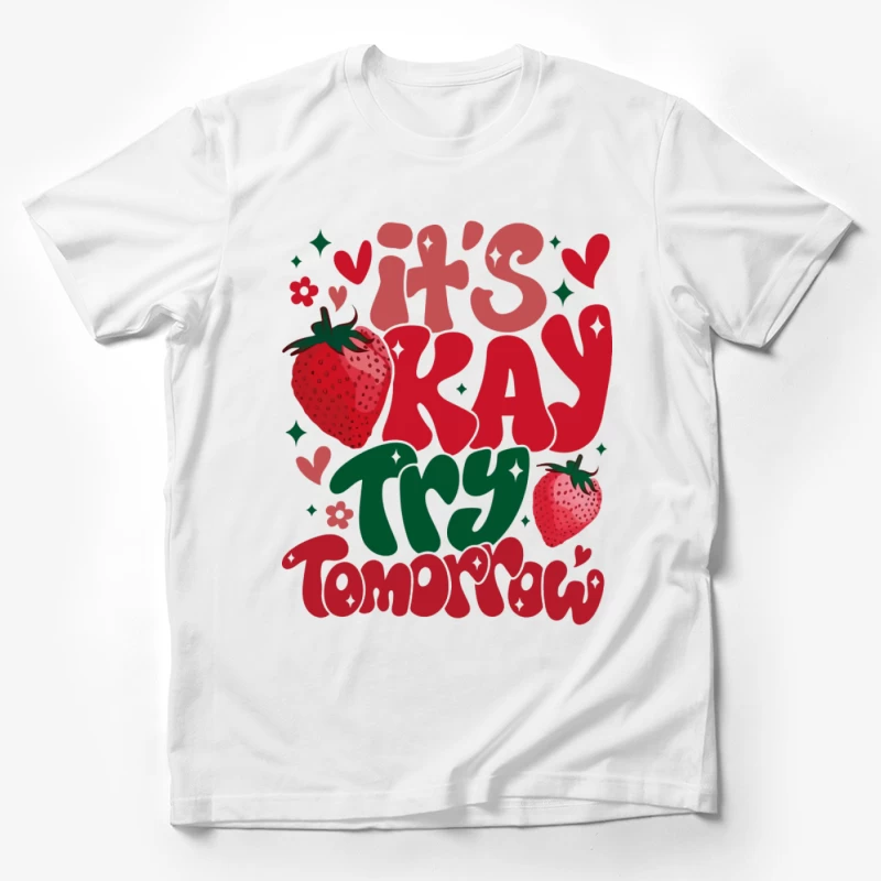 Motivierendes Design mit Erdbeeren Herren T-Shirt