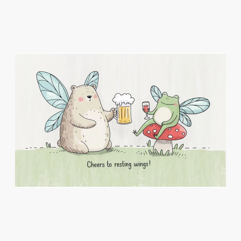 Whimsical Woodland Creatures Celebrate with Drinks Travel Mug