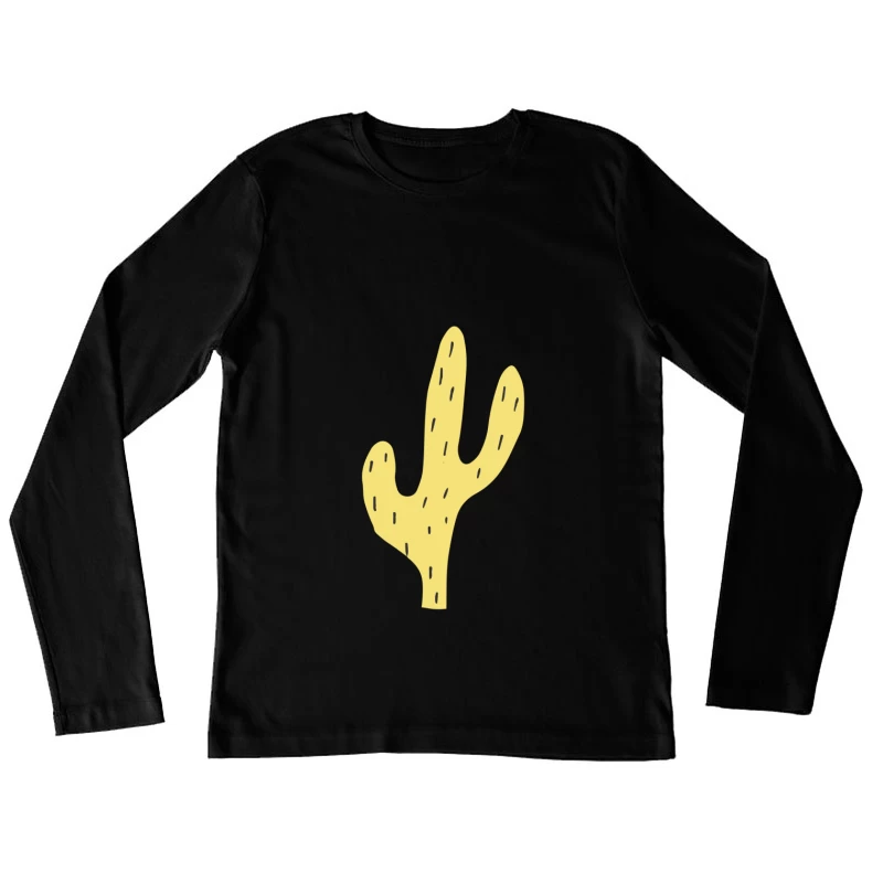 Illustration de cactus jaune Femme Manches Longues T-Shirt
