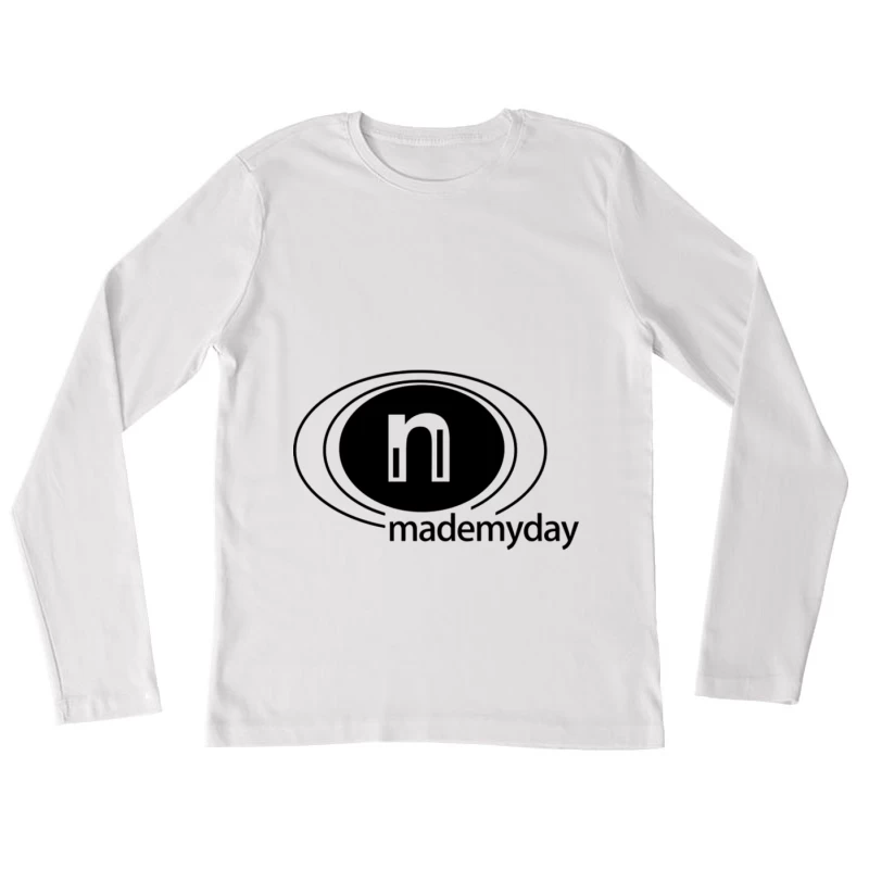 Minimalistisches Logo-Design Damen Langarm T-Shirt