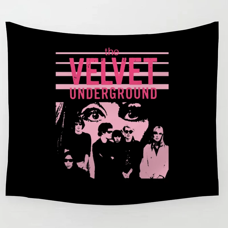 The Velvet Underground Vintage Pink Album Art Design Tapestry