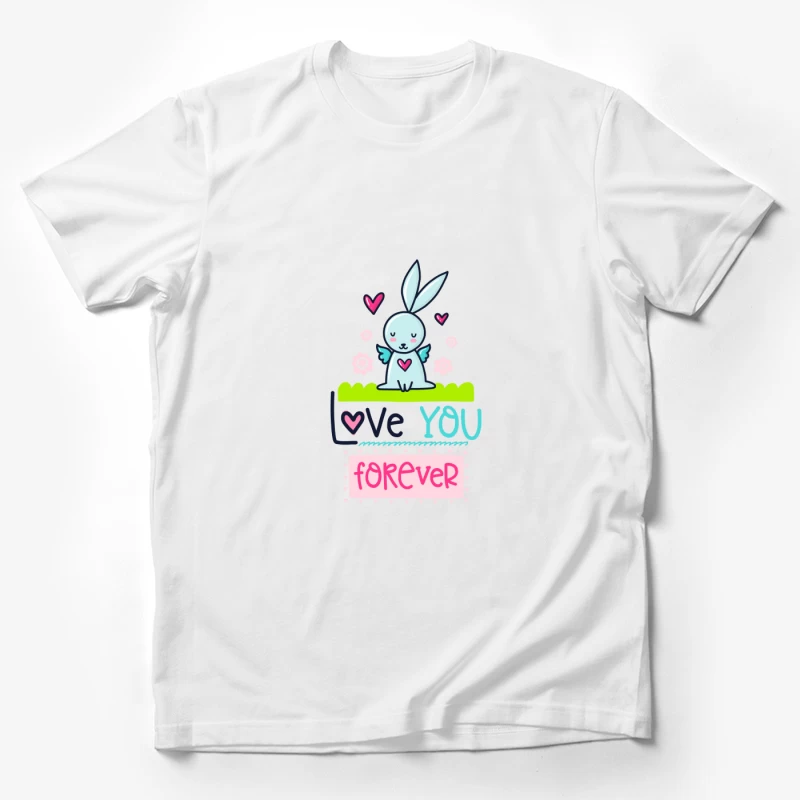 Lapin mignon avec message d'amour Homme T-Shirt