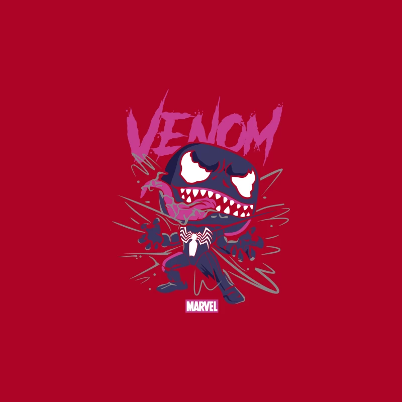 Cartoon Venom Character Illustration iPhone Case