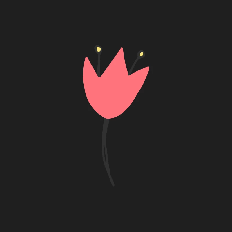 Fleur rouge dessinée à la main Homme Débardeur