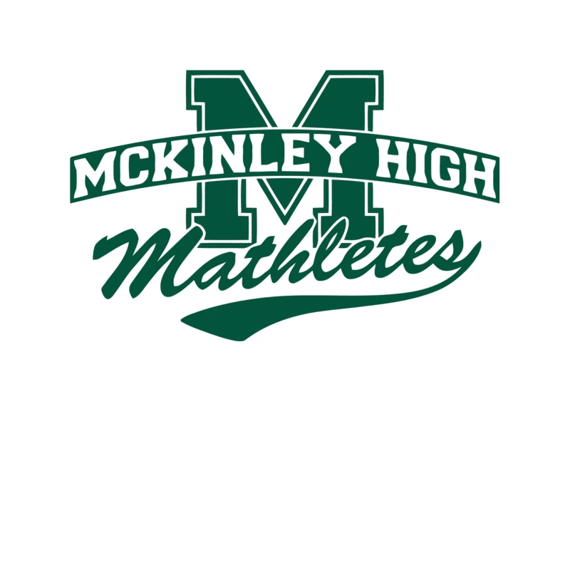 McKinley High Mathletes: Green and White School Logo Tapestry