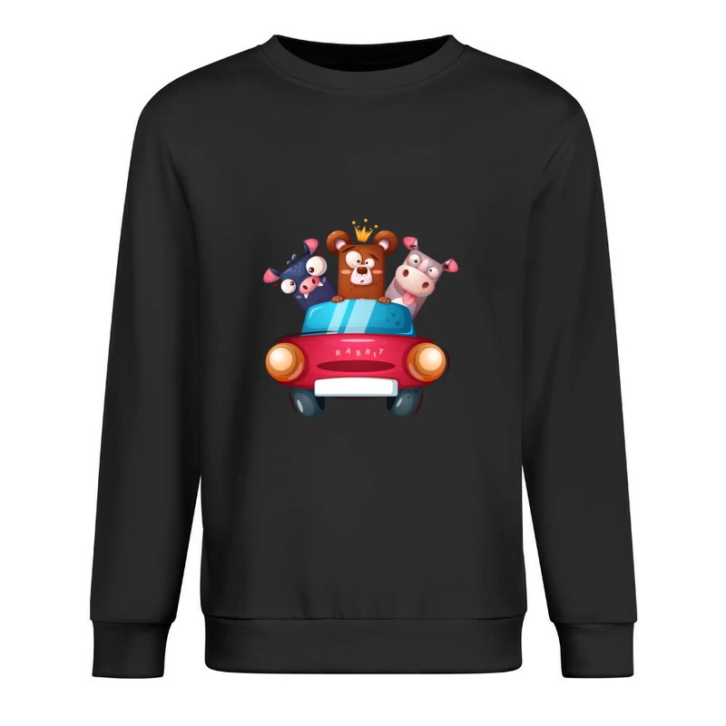 Animaux mignons dans une voiture Homme Sweat-shirt à enfiler