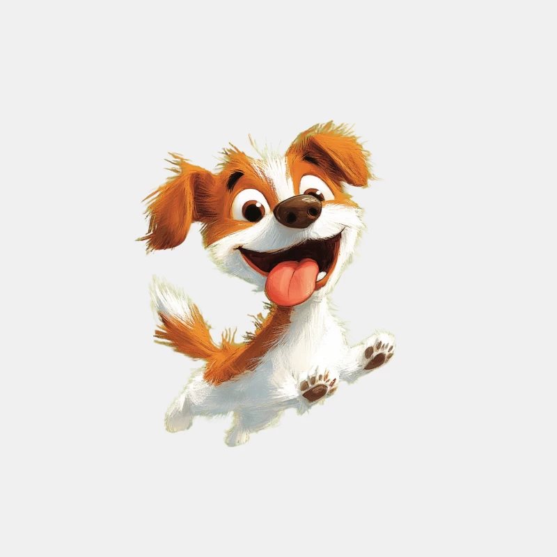 Cheerful Animated Puppy with Tongue Out Male Tank Top