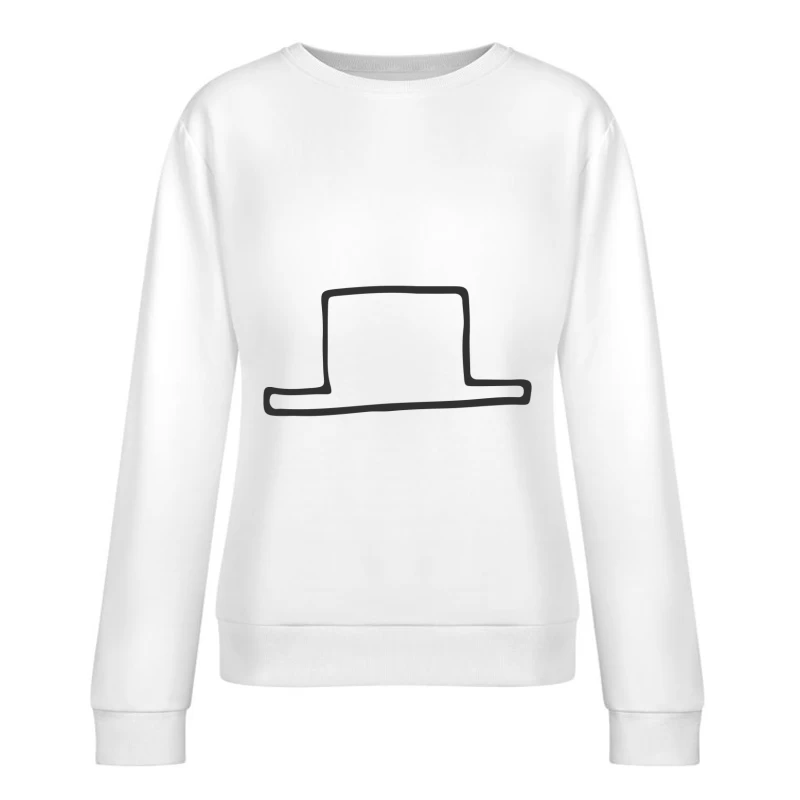 Silhouette de Chapeau Minimaliste Femme Sweat-shirt à enfiler