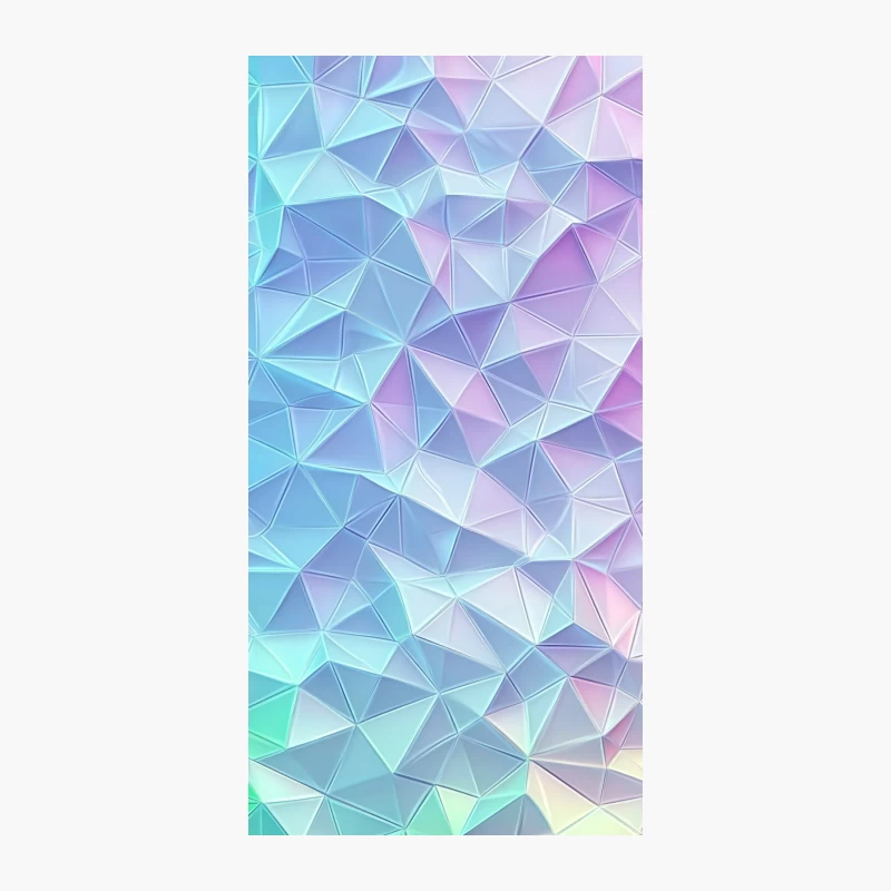 Pastel Geometric Abstract: Holographic Triangle Pattern iPhone Case