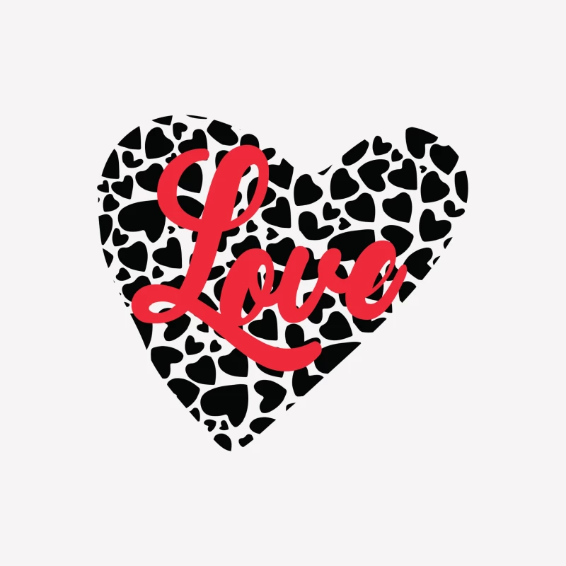 Motif de Cœur avec Amour Rouge Femme T-Shirt