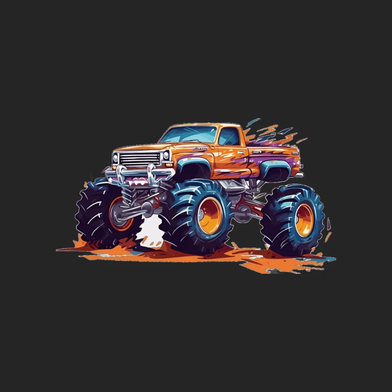 Monstertruck im Cartoon-Stil Herren Pullover Sweatshirt