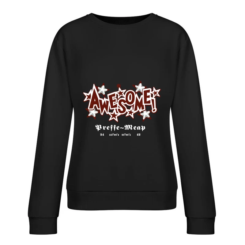 Fantastisches Design mit Sternen und Text Damen Pullover Sweatshirt