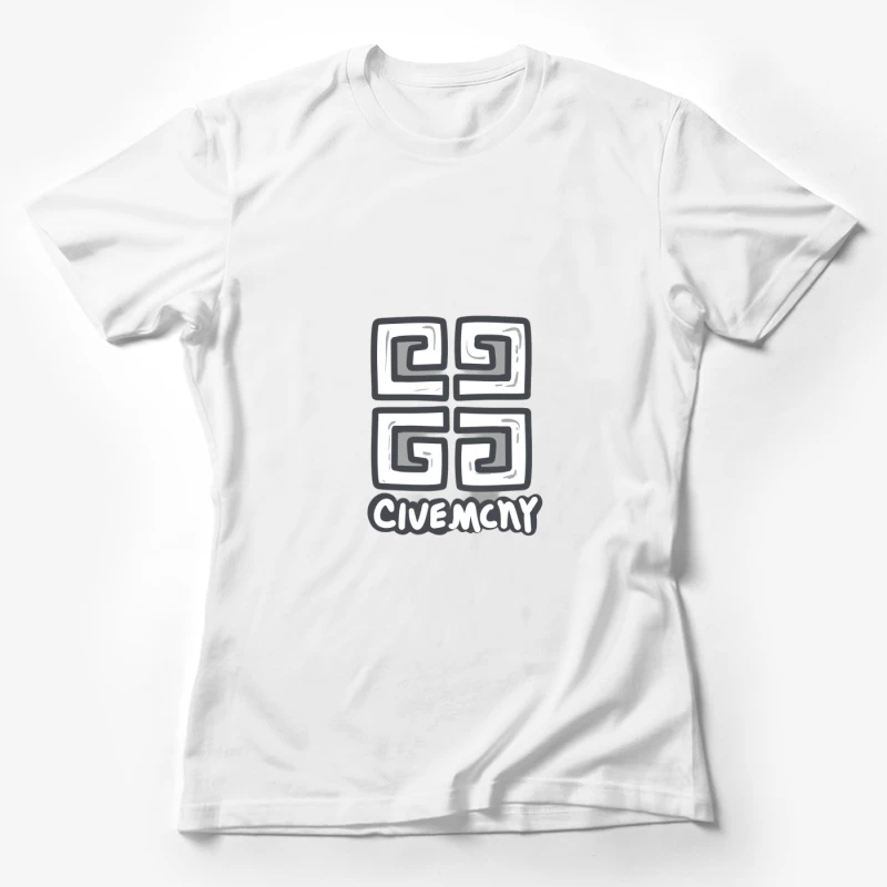 Abstraktes Logo-Design Damen T-Shirt