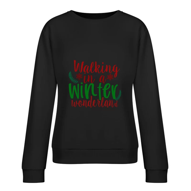 Promenade dans un pays des merveilles d'hiver Femme Sweat-shirt à enfiler