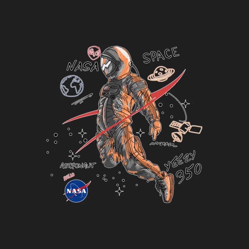 Astronaut mit Yeezy und NASA-Thema im Weltraum Herren Tanktops