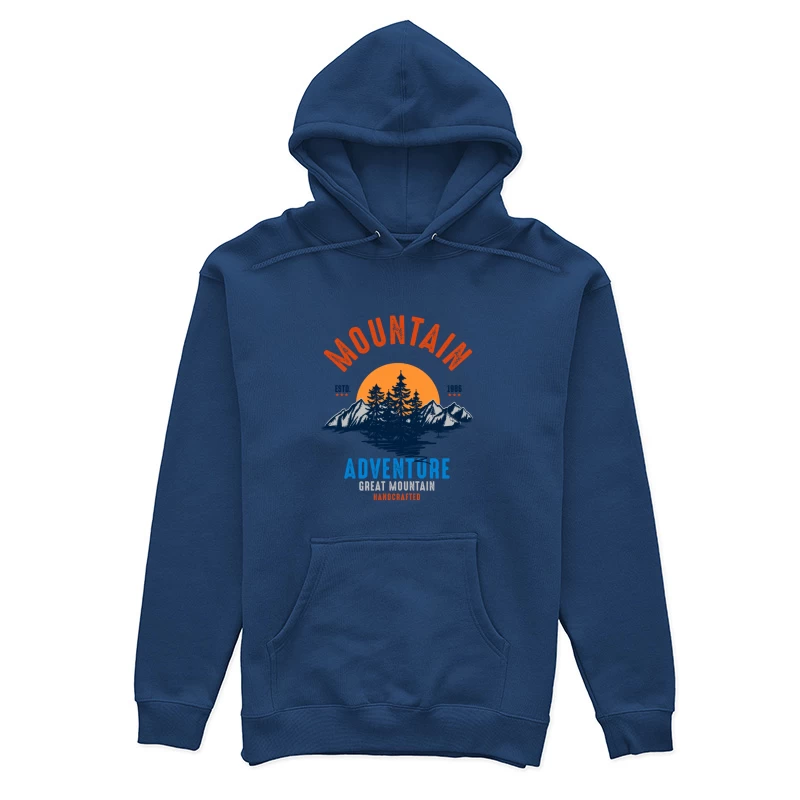 Bergabenteuer Emblem mit Handwerkskunst Damen Pullover Hoodie