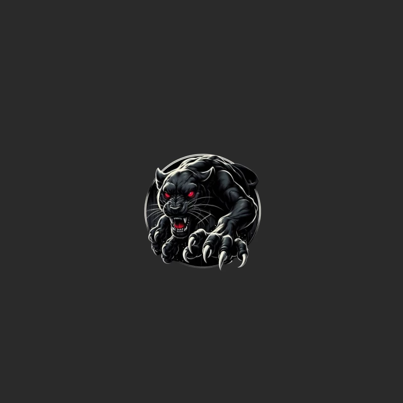 Fierce Black Panther Illustration Baseball Cap