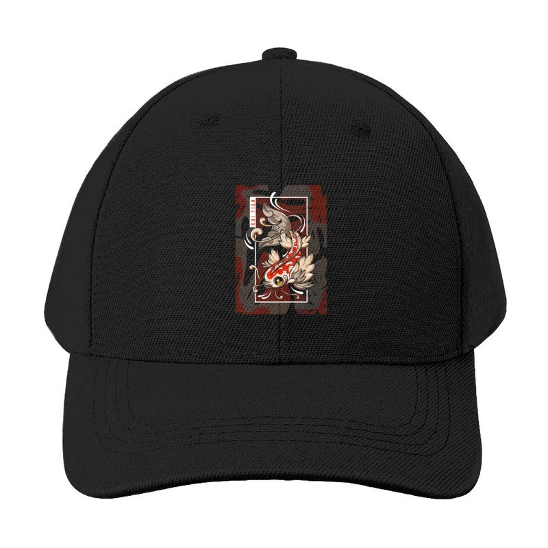 Koi Fish Art with a Contemporary Edge Baseball Cap