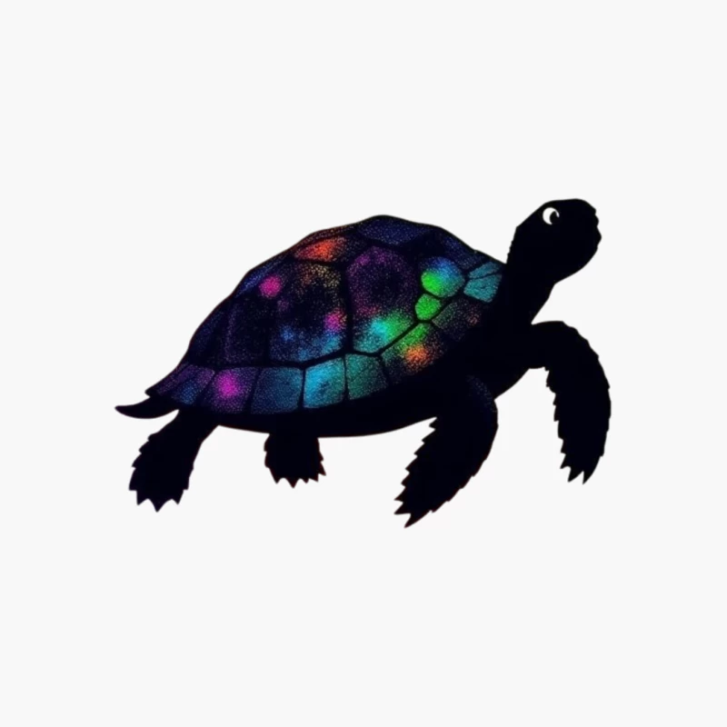 Galactic Turtle Cotton Tote Bag