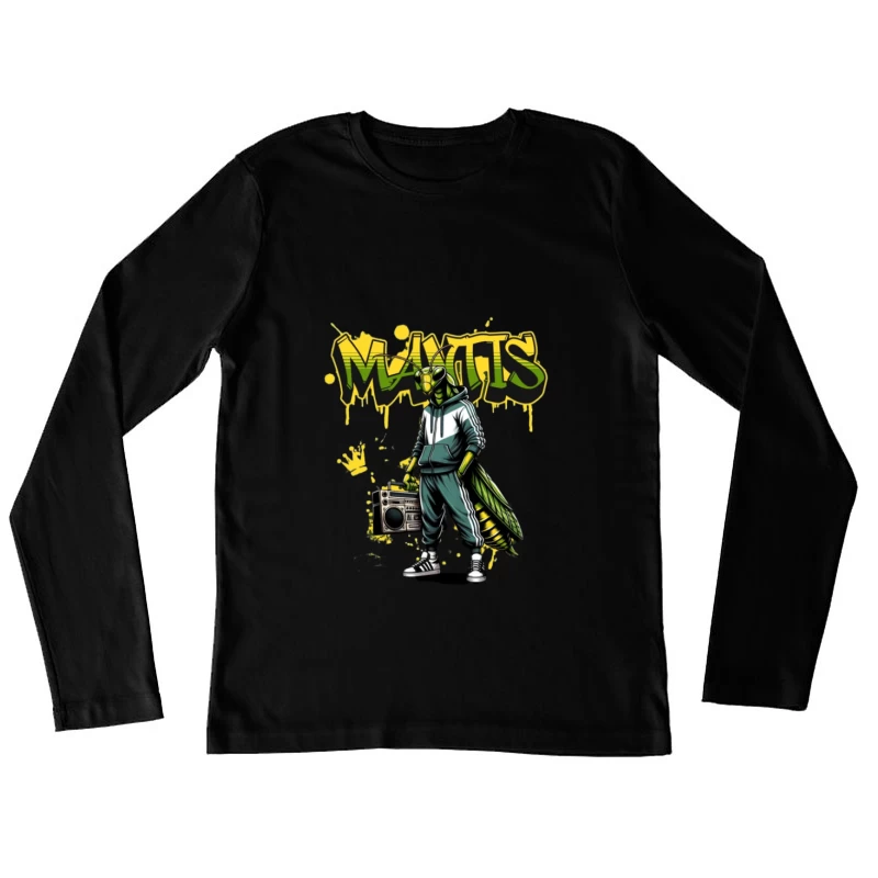 Mante Graffiti avec Boombox Femme Manches Longues T-Shirt