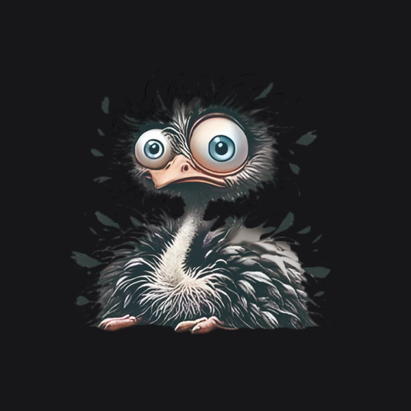 Oiseau confus aux grands yeux Homme Sweat à capuche