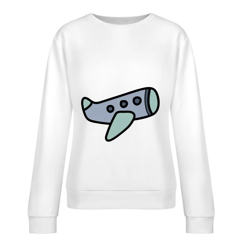 Icône d'avion stylisée Femme Sweat-shirt à enfiler