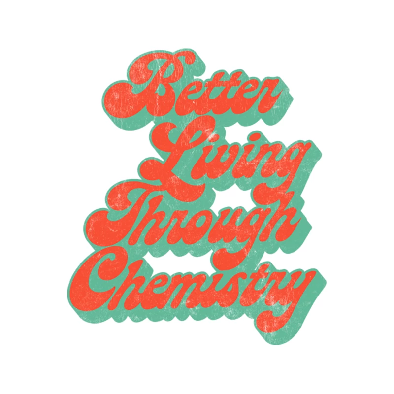 Better Living Through Chemistry   Faded Thrift Style Retro Design Tapestry