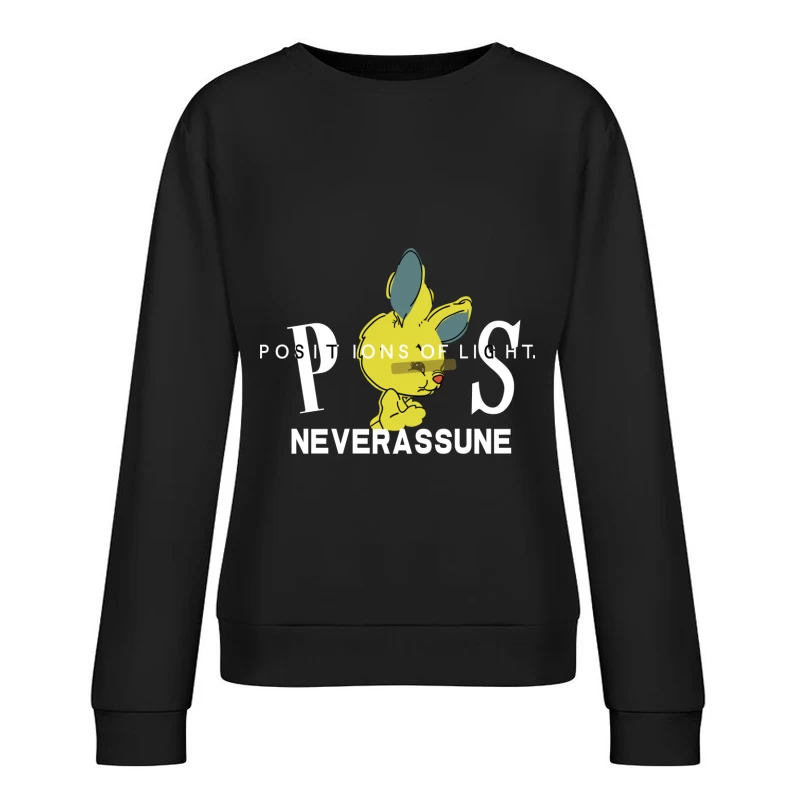 Kaninchen-Design mit Sonnenbrille Damen Pullover Sweatshirt