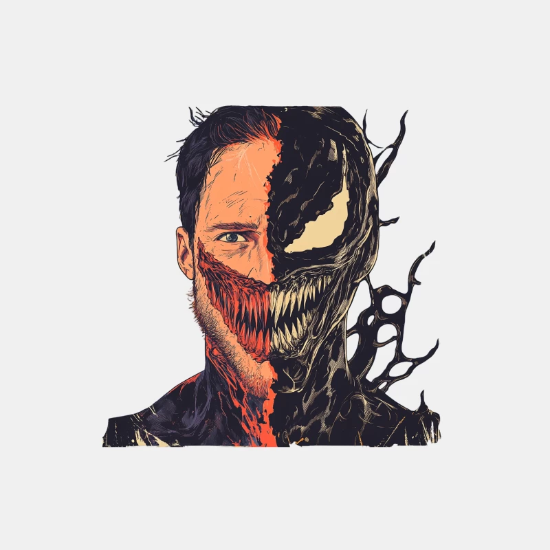 Venom: Marvel's Symbiotic Split-Face Antihero Male Tank Top