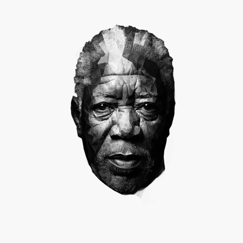 Artistic Black and White Portrait of Elderly Man with Intense Gaze Cotton Tote Bag