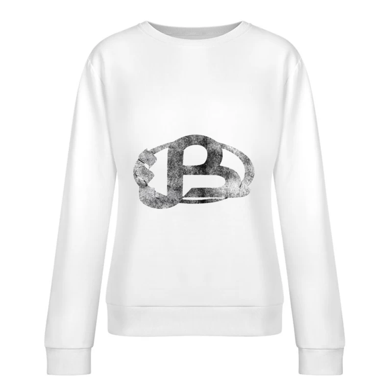 Graffiti-Stil Buchstabenlogo Damen Pullover Sweatshirt