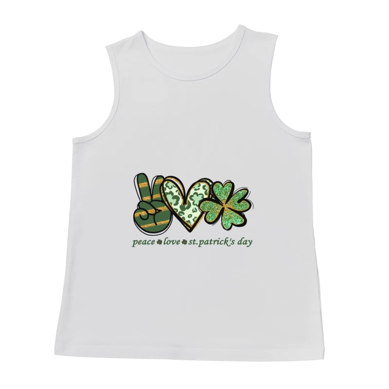 Frieden, Liebe und St. Patrick's Day Herren Tanktops