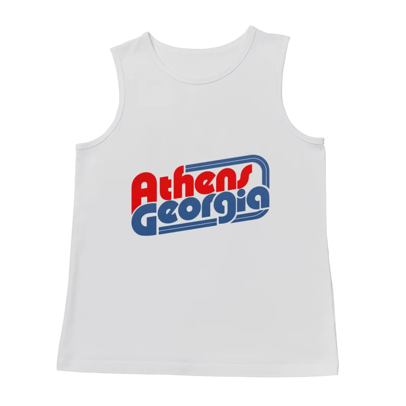 Retro Typography Design for Athens, Georgia Male Tank Top