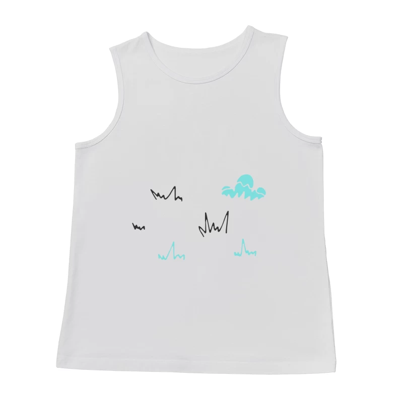 Illustration abstraite avec nuages et traits Homme Débardeur