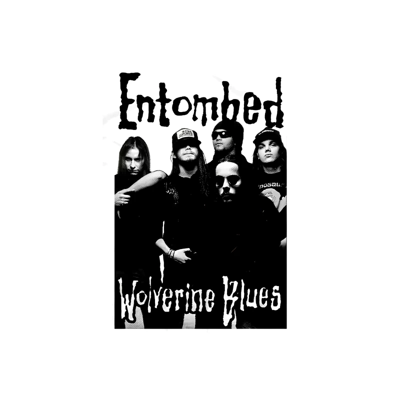 Entombed Wolverine Blues Black White Tapestry