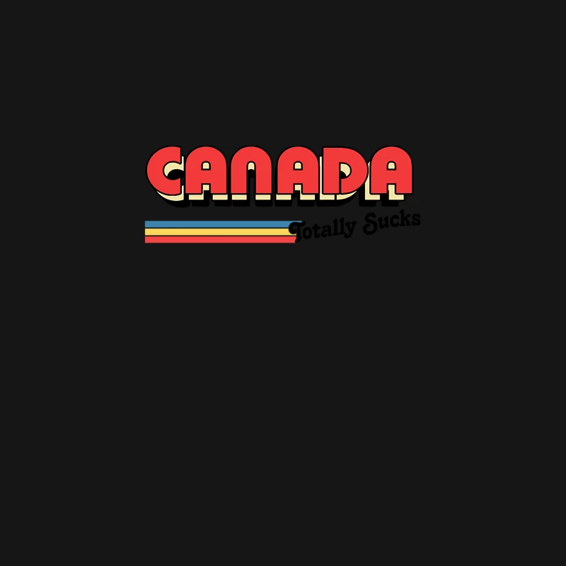 Canada Totally Sucks  Humorous Retro Typography Design Desk Mat