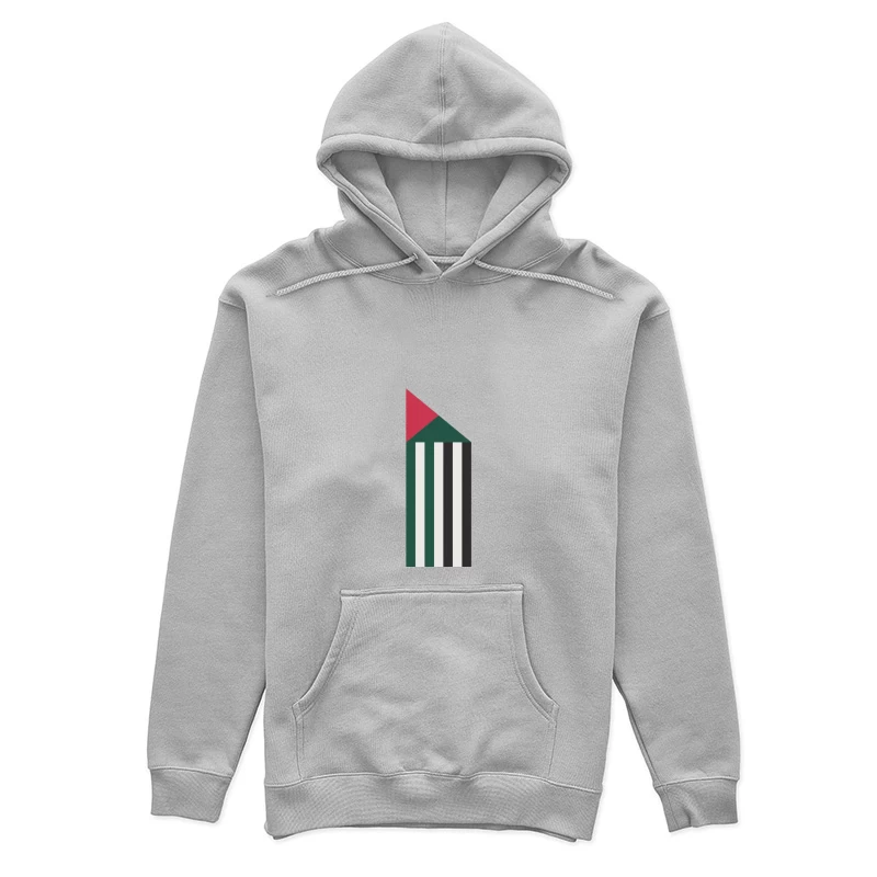 Palestinian Flag: National Symbol with Red, Green, White, and Black Colors Female Pullover Hoodie