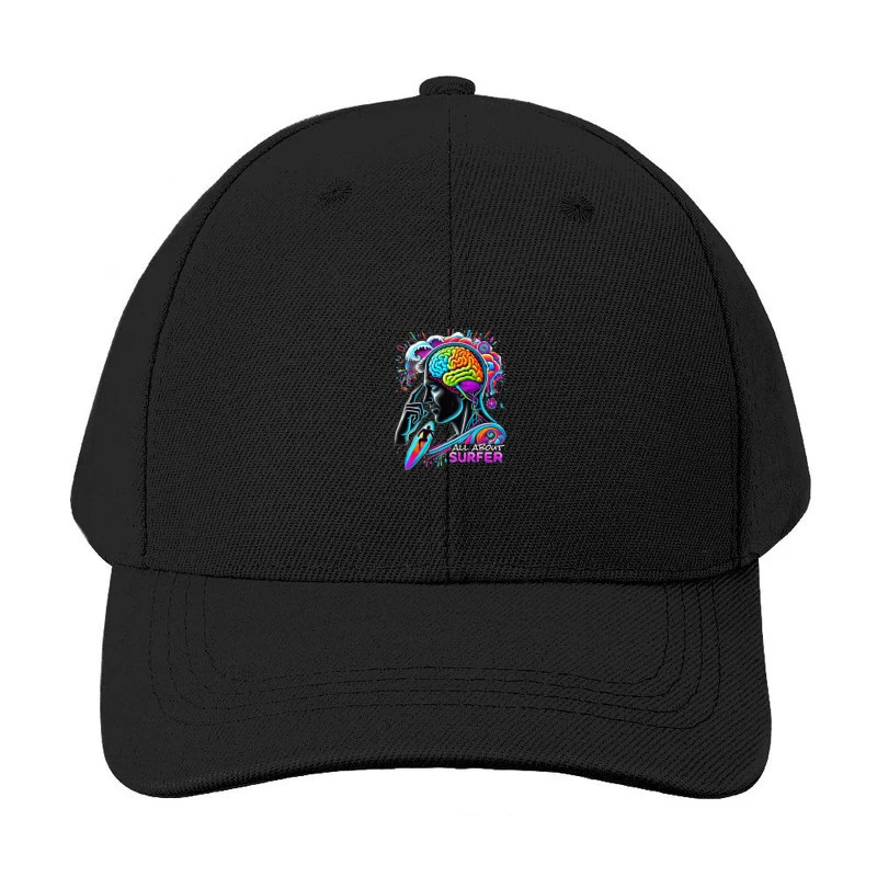 Psychedelic Surfer Brain Wave Art Baseball Cap