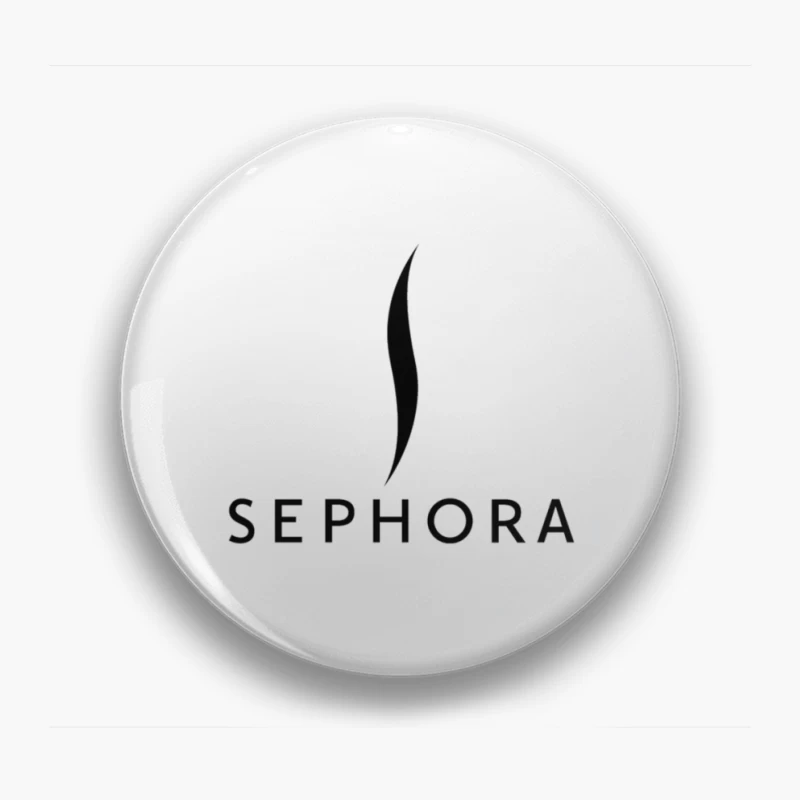 Sephora Black and White Minimalist Beauty Retailer Logo Pin