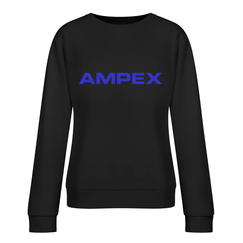 Ampex Blue Corporate Logo Female Pullover Sweatshirt