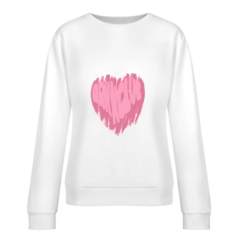 Rosa Herzdesign mit Wort 'ARMYCLUB' Damen Pullover Sweatshirt